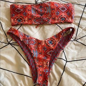 NWOT Bandeau Bikini Set